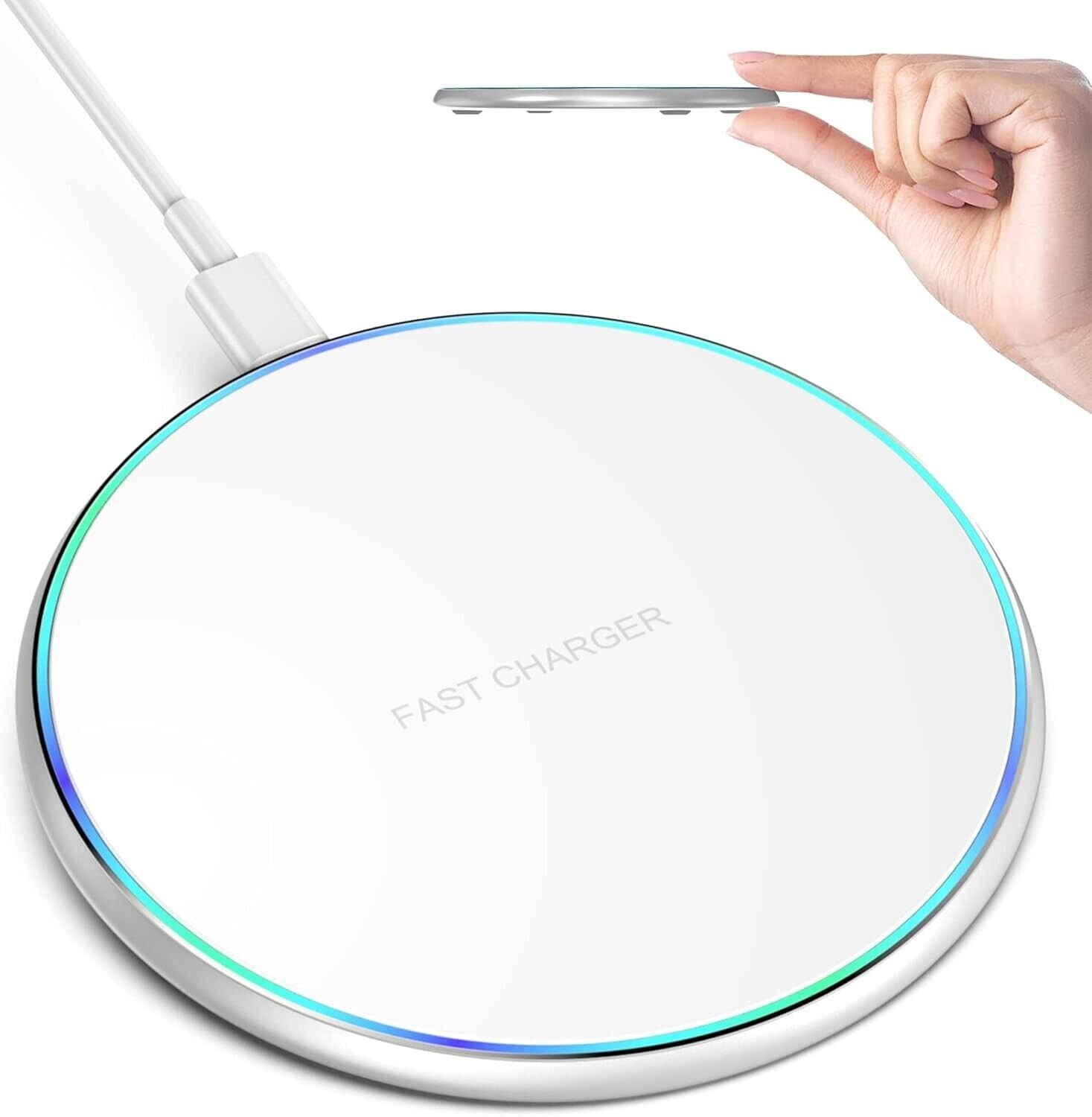 Fast Wireless Charger Charging Pad for Apple Iphone 15 & Samsung