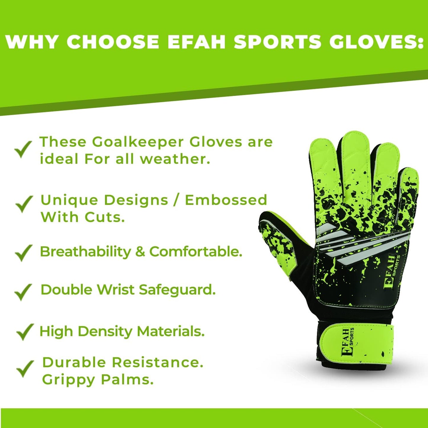 Football Goalkeeper Gloves for Boys Kids Children Youth Soccer Goalie Glove with Super Grip Palms