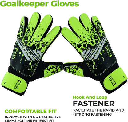 Football Goalkeeper Gloves for Boys Kids Children Youth Soccer Goalie Glove with Super Grip Palms